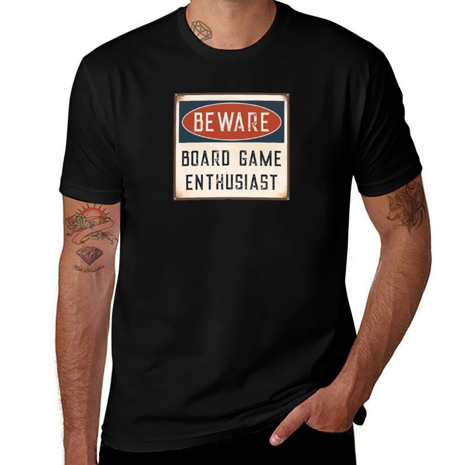 Board Game Geek - تي شيرت Beware Board Game Enthusiast