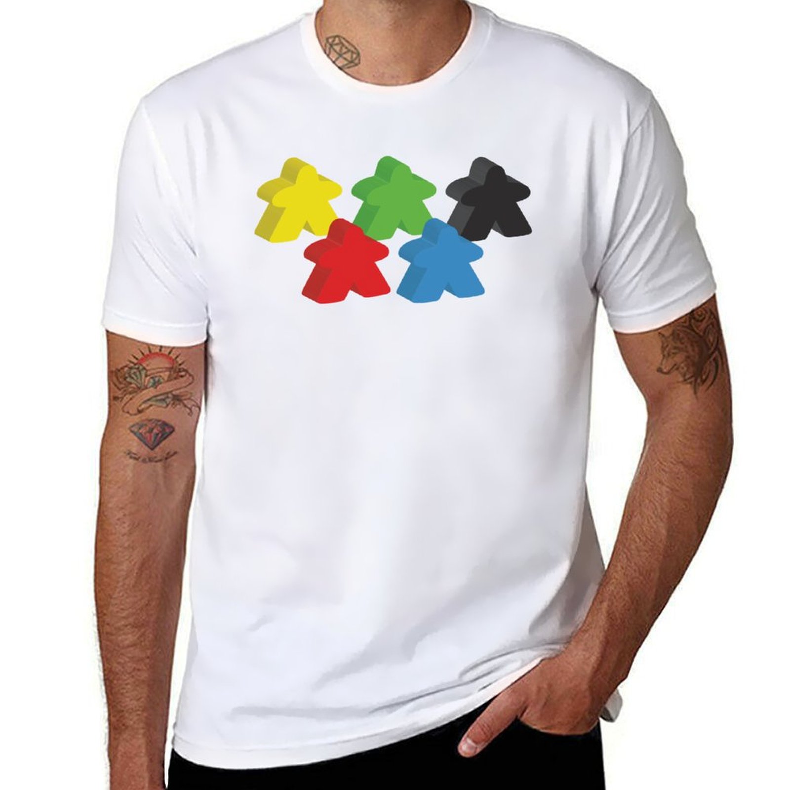 Meeple Token Set - مجموعة من 5 ميپلز (رموز ألعاب