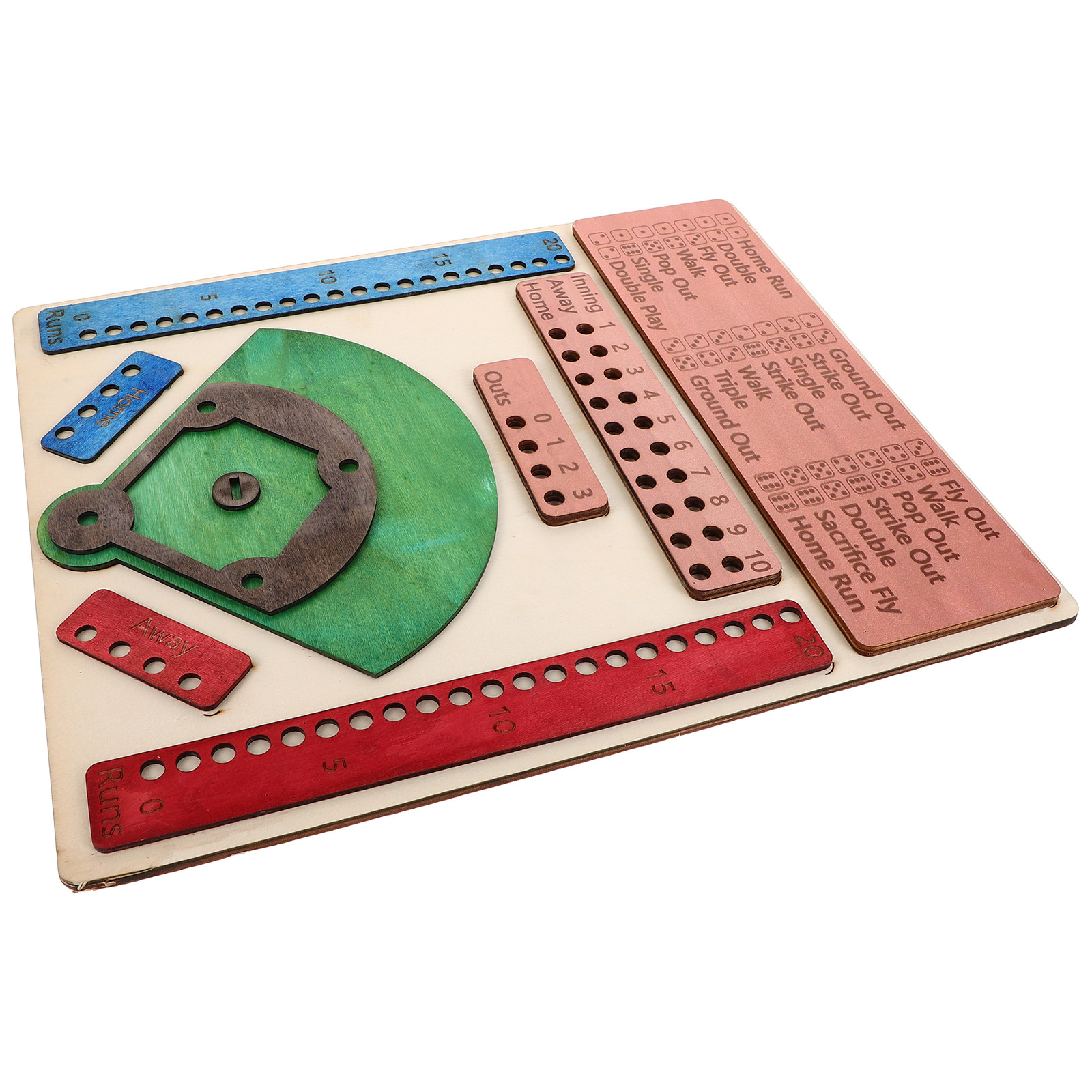 لعبة بيسبول خشبية ملونة للطاول - مراجعة Board Game Festival وسعره
