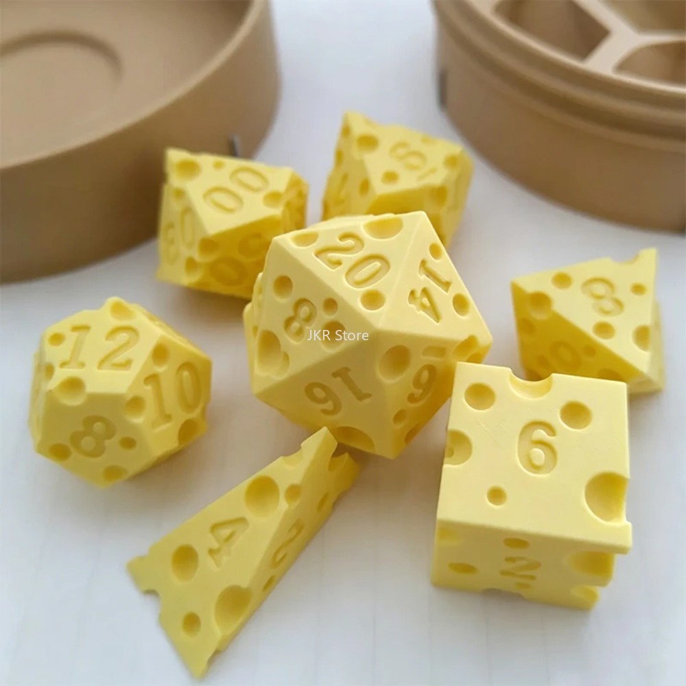 مجموعة نرد الجبن المطبوعة ثلاث - مراجعة Board Game Festival وسعره