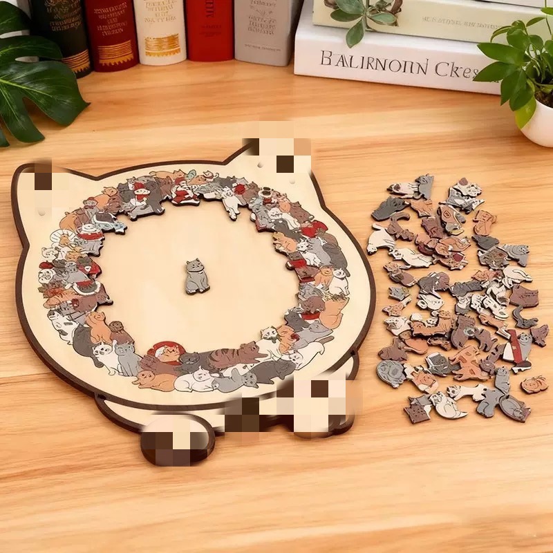 لغز خشبي على شكل قطة غير منتظم - مراجعة Board Game Festival وسعره
